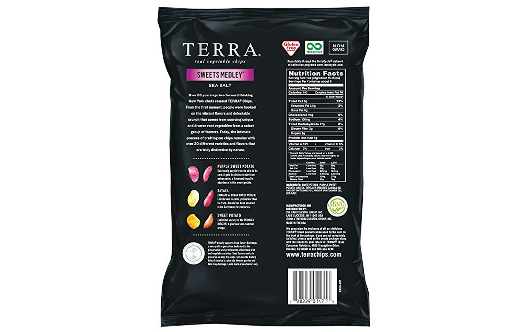 Terra Sweets Medley Sea Salt Chips   Pack  163 grams